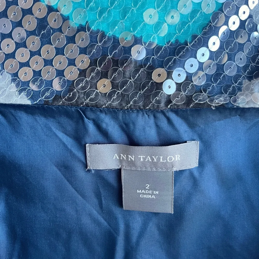 Ann Taylor Vibrant Sequin Mini Skirt Size 2 - Picture 3 of 7